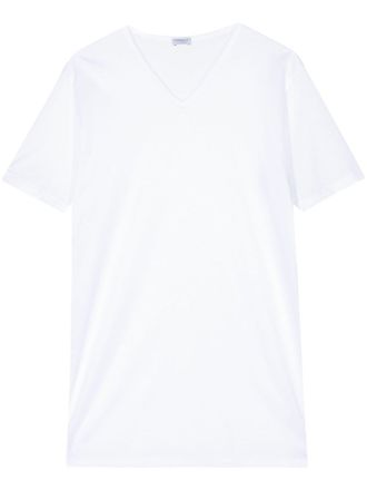 Zimmerli V-neck cotton T-shirt - White