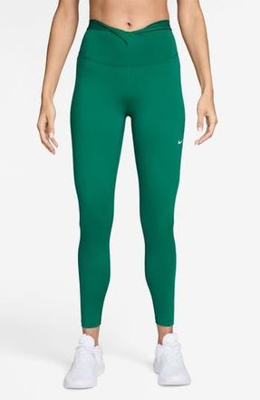 Nike Dri-FIT One High Waist 7/8 Leggings in Malachite/White at Nordstrom Rack, Size X-Large