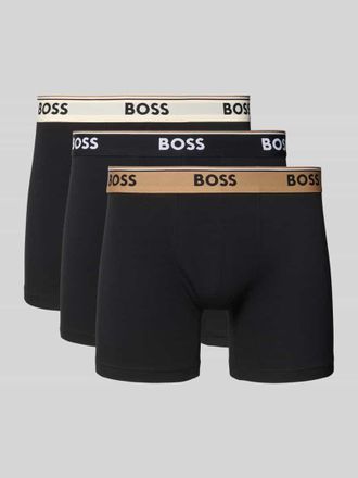 HUGO BOSS Slim Fit Boxersorts aus Baumwoll-Mix im 3er-Pack Modell POWER in Hellgrau, Gr&ouml;&szlig;e XXL