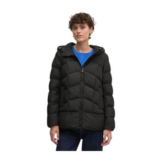 Geox Jassen, Dames, Zwart, L, Leer, Anylla Jacket
