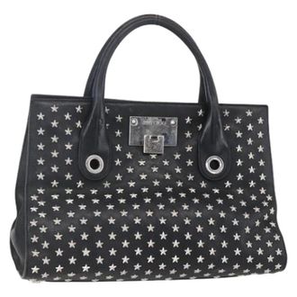 Jimmy Choo London Pre-owned Leren Handtas - Dames - Pre-owned - Zwart - Maat: ONE Size Leer