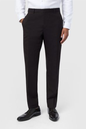 Ted Baker Mens Flat Fronted Slim Fit Suit Trousers in Black - Size 38 Regular