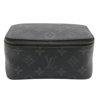 Louis Vuitton Pre-owned Cube De Rangement PM Monogram Eclipse Pouch - Dames - Pre-owned - Zwart - Maat: ONE Size Leer