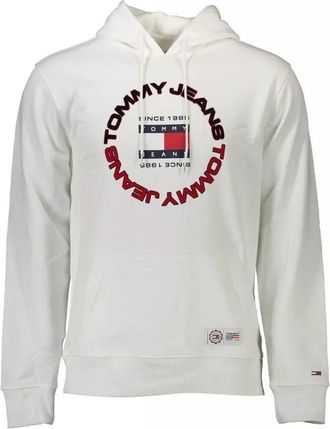 Tommy Hilfiger Mens Circular Logo Hoodie Model Dm0dm10336 - White Cotton - Size X-Large