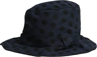 Dolce & Gabbana HAT10018 Polka Dot Cotton Bucket Hat - Navy