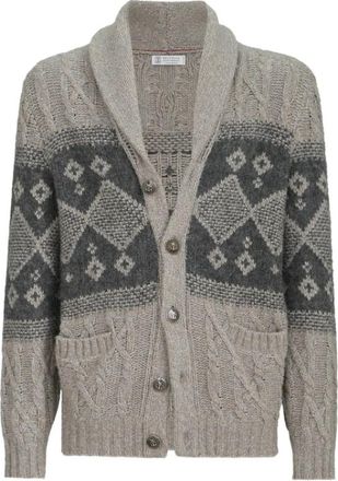 Brunello Cucinelli Chin&eacute; Vest - Heren - Vesten - Grijs - XL - Wol - Truien & Vesten