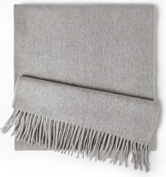 Brunello Cucinelli Double knit scarf in Light Grey at Nordstrom