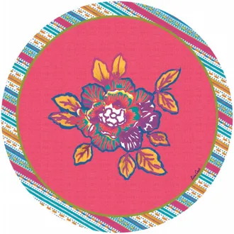 Lisa Corti English Rose Placemat - Set Of 2 In Pink