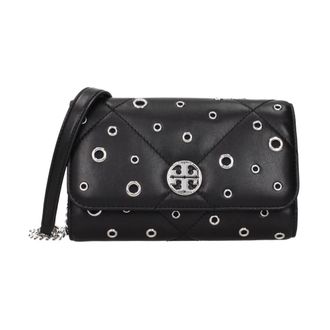 Tory Burch Kira Clutch Acolchada de Piel con Adornos de Ojales - Bags - Mujer - Negro - ONE SIZE