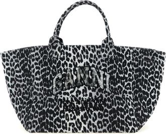 Ganni BlackWhite Sequin XXL Tote