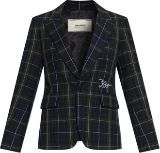 Zadig&Voltaire Vavy Blazer - Dames - Blazers - Blauw - 2XS - Leer - Jassen