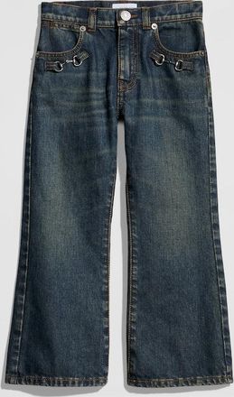 Gucci Kids - Denim Pants With Horsebit, Size 10 years, Blue, Ready-to-wear