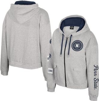 Colosseum Womens Colosseum Gray Penn State Nittany Lions Alfie Full-Zip Hoodie Jacket at Nordstrom, Size Xx-Large