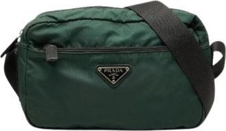 Prada Pre-owned Nylon Shoulder Bag - Dames - Vintage Schoudertas - Groen - ONE Size - Nylon - Vintage