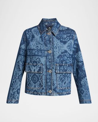 Etro Jacquard Denim Jacket
