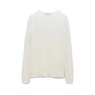 Dorothee Schumacher Kasjmier Trui Bodycon Luxe Ronde Hals - Dames - Truien - Wit - Maat: S Kasjmier