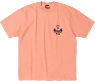 St&uuml;ssy T-shirt con grafica - Arancione