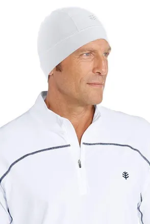 Coolibar Unisex Aqua Sun Skully Cap - UPF 50+ Sun Protection - LumaLeo in White at Nordstrom