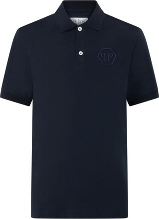Philipp Plein Polo Shirt Ss Hexagon - Tops - Hombre - Azul - 3XL