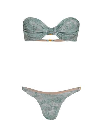 Amir Slama x Jade Picon bikini met print - Blauw