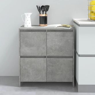 vidaXL Vidaxl - Aparador De Madera Contrachapada Gris Hormig&oacute;n 70x41x75 Cm