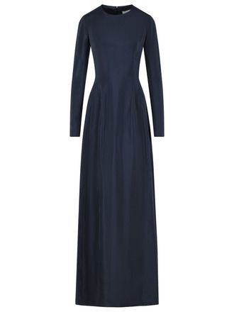 Maison Margiela Blue Cupro Maxi Dress