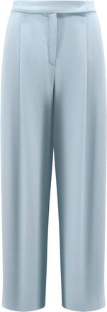 Pinko Wide Broeken - Dames - Straight fit broeken - Blauw - 3XL - Broeken