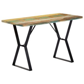 vidaXL Tavolo Da Pranzo 120x60x76 Cm In Legno Massello Di Recupero Vidaxl