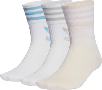 adidas Enjoy Summer Mid Cut Crew Socks 3 Pairs White IB9390