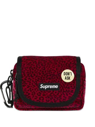 SUPREME leopard belt bag - Red
