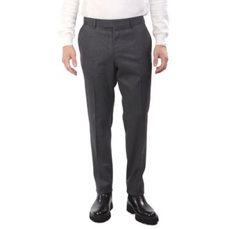 HUGO BOSS Suit Trousers, male, Gray, XL, Slim Fit Chinos with Belt Loops