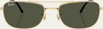 Ray-Ban Luxottica Metal Rectangle Sunglasses