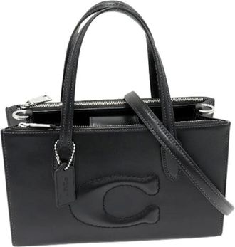 Coach Pre-owned Handbags, female, Black, Size: ONE SIZE Pre-owned Nina Small Tote Bag Calf Leather 2way Bag
