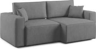 Divani.Store Morfeo Sof&aacute; Con Asiento Extra&iacute;ble En Tela Impermeable 180 Cm Gris