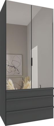 Wimex Falttürenschrank »Oxford by fresh to go, in 3 Breiten und 2 Höhen, Made in Germany« mit Schubladen, wahlweise mit oder ohne Spiegel, mit hochwertigen 