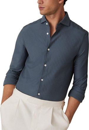 Reiss Hayes Stripe Jacquard Shirt