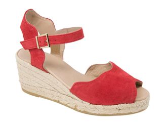 Eric Michael Womens Lupa Scallop Wedge In Red