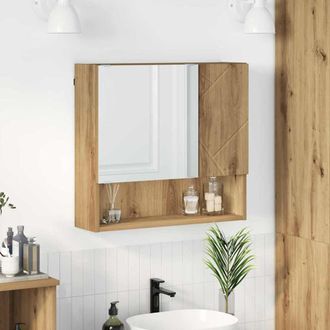 vidaXL Vidaxl Mobiletto Per Specchio Rovere Artigianale 59 X 17 X 55 Cm