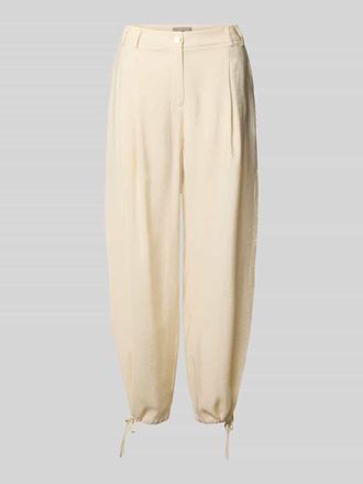 Christian Berg Relaxed Fit Hose mit eingefassten Beinabschl&uuml;ssen in Ecru, Gr&ouml;&szlig;e 34