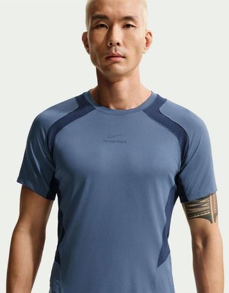 Nike Mens Short Sleeve Performance Gym Top - Blue - Size: 40