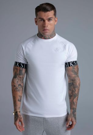 Siksilk Camiseta para Hombres Blanca Tech XXL