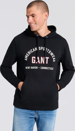 GANT Sweatshirt GANT PRINTED GRAPHIC, Herren, Gr. XXL, schwarz, Sweatware, Obermaterial: 87% Baumwolle, 13% Polyester, regular fit normal, Rundhals, B&uuml;ndch