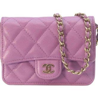 Chanel Pre-owned Cross Body Bags, female, Purple, Size: ONE SIZE Pre-owned Vintage Shoulder Bag