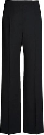 Max Mara Periodi Wijde Broek - Dames - Wijde Broeken - Zwart - 2XS - Wol - Broeken