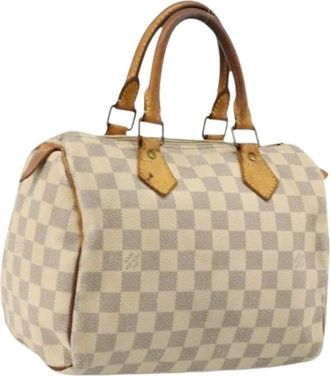 Louis Vuitton Pre-owned Handbags, female, White, Size: ONE SIZE Pre-owned Vintage Damier Azur Hand Bag