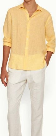 Orlebar Brown Giles Linen Shirt In Toucan White