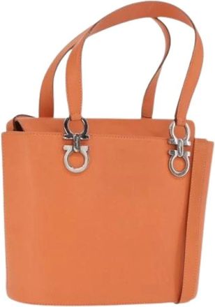 Ferragamo Pre-owned Handbags, female, Orange, Size: ONE SIZE Pre-owned Handbag