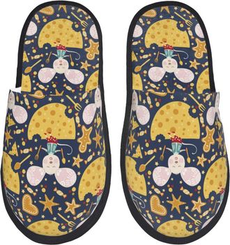 Generic Camping Slippers Mouse Cheese Portable Slipper Non Slip House Shoes Indoor Indoor Slipper For Travel Winter M