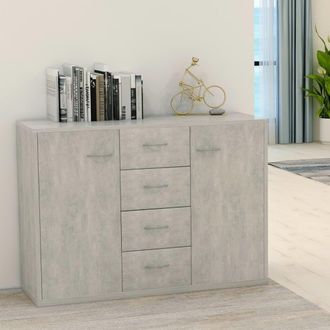 Berkfield Home Sideboard Concrete Grey 88x30x65 cm Engineered Wood | Size: 88 x 30 x 65 cm