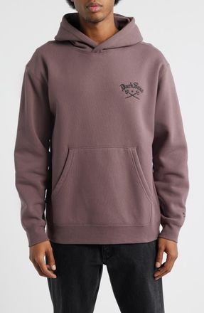 Dark Seas Lance Embroidered Heavyweight Fleece Hoodie in Mauve at Nordstrom, Size Medium